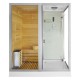 Sauna Su Hidromasažine Dušo Kabina AMO-1752W Kairė TRIO 180x110 cm.