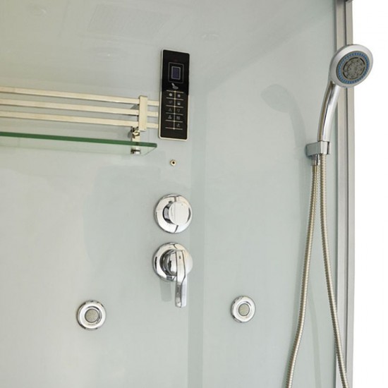 Sauna Su Hidromasažine Dušo Kabina AMO-1752W Kairė TRIO 180x110 cm.