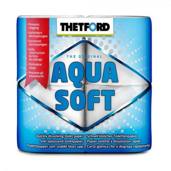 Šķīstošais tualetes papīrs - Thetford Aqua Soft 4 gab.