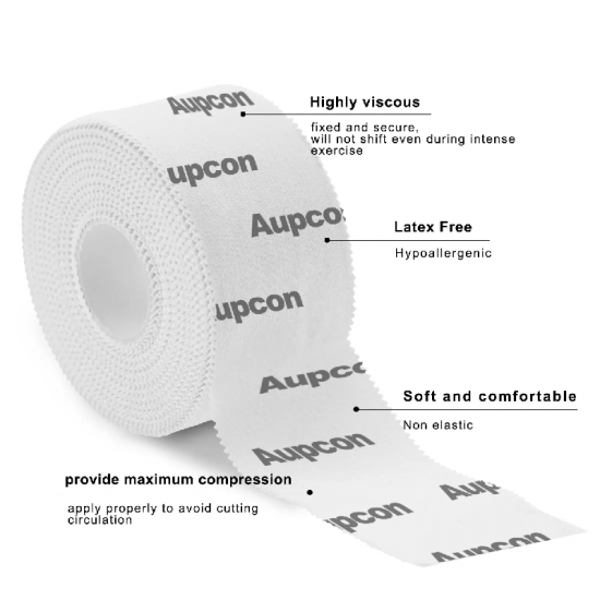 Sports Tape AUPCON, White Colors, 2.5 cm x 13.7 m