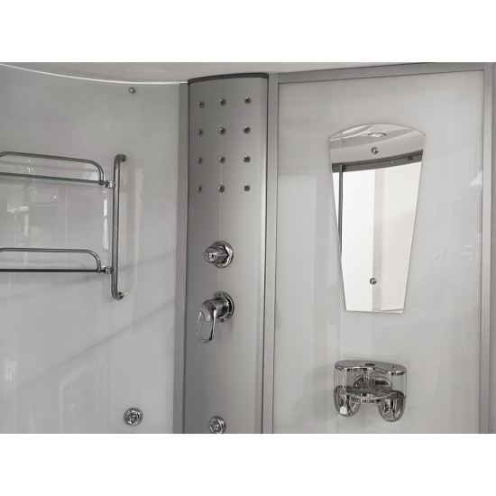 Garo Kabina AMO-08150 Balta Su Masažine Vonia 150x150 cm.