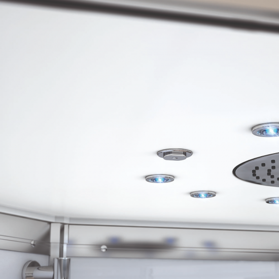 Garinė Dušo Kabina AMUE-H1000-21L Juoda 100x100x217 cm.