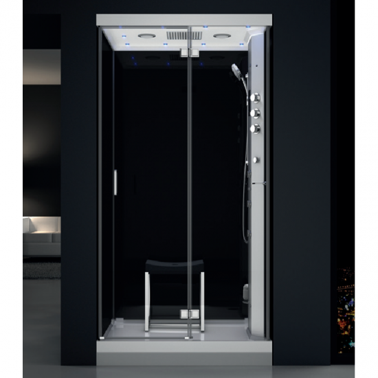 Garinė Dušo Kabina AMUE-H1200-22R Juoda 120x90x217 cm.