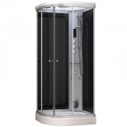 Garinė Dušo Kabina Su Hidromasažu AMUE-AC1290R Juoda 120X90 cm.