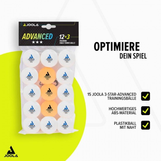 Stalo teniso kamuoliukai JOOLA Advanced Training*** 12+3 vnt.