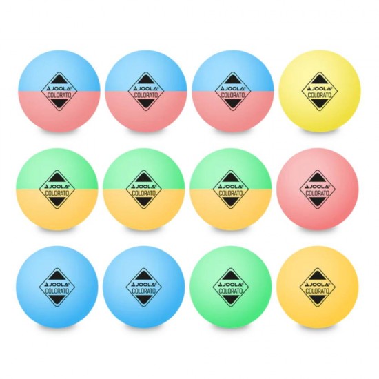 Stalo Teniso Kamuoliukai JOOLA BallSet Colorato BL 12 vnt.