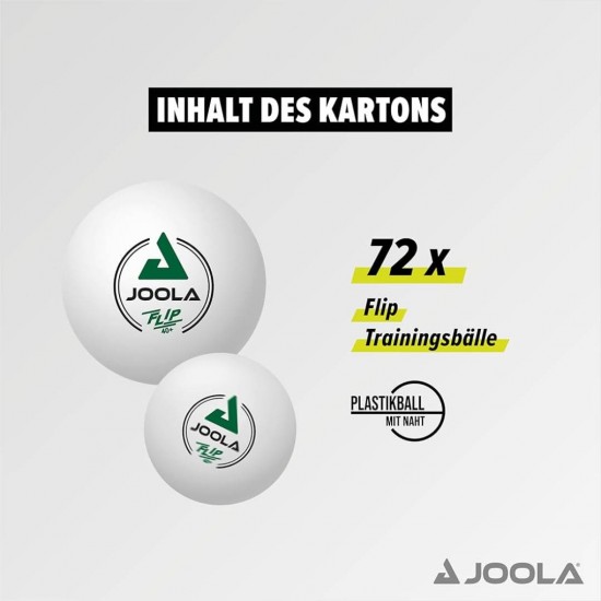 Stalo teniso kamuoliukai JOOLA Flip 40+ Balti, 72 vnt.