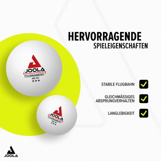 Stalo teniso kamuoliukai JOOLA Tournament*** 40+ WH, 72 vnt.