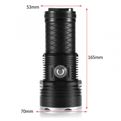 Tactical 4-LED Hand Torch Dive Light XHP70, Water Resistant up to 200m