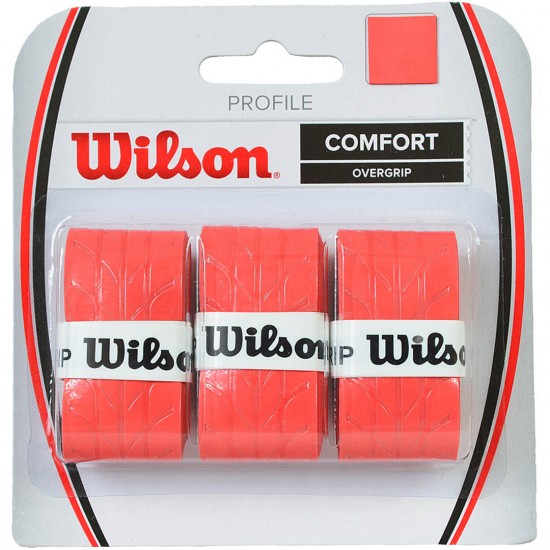 Teniso Apvijos Wilson Profile Overgrip 3vnt Raudonos
