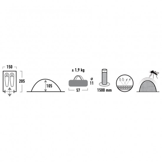 Palapinė High Peak Monodome 2