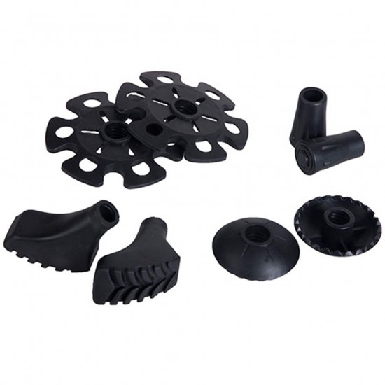 Trekingų lazdų antgalių rinkinys juodos spalvos Viking 666-17-4004-09-UNI