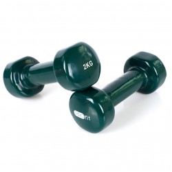 Viniliniai Hanteliai Profit 2x2kg DK 4102, Žali