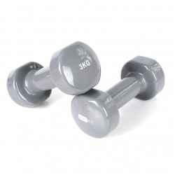 Viniliniai Hanteliai Profit  2x3kg DK 4102, Pilki