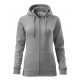 Moteriškas džemperis MALFINI Trendy Zipper 411 Dark gray melange, 300 g/m²