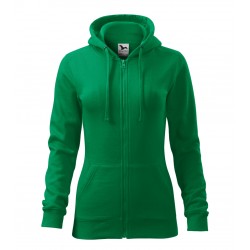 Moteriškas džemperis MALFINI Trendy Zipper 411 Kelly green, 300 g/m²