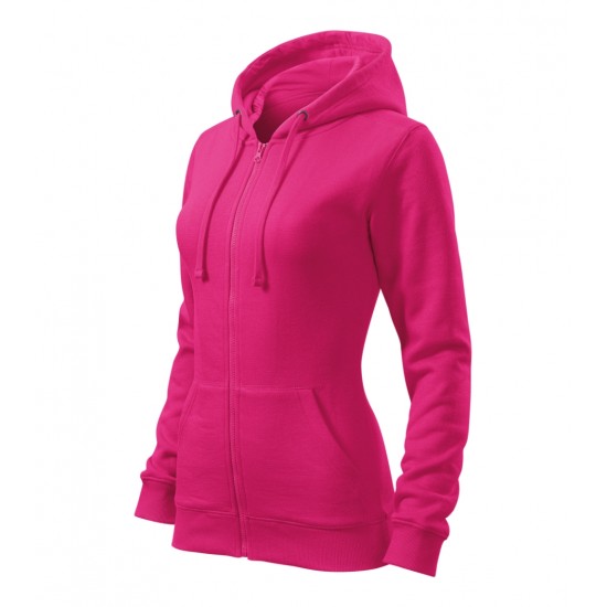 Moteriškas džemperis MALFINI Trendy Zipper 411 Magenta, 300 g/m²