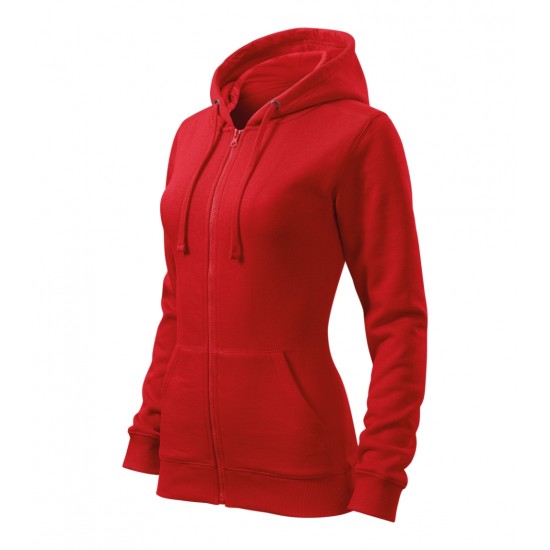 Moteriškas džemperis MALFINI Trendy Zipper 411 Red, 300 g/m²