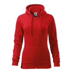 Moteriškas džemperis MALFINI Trendy Zipper 411 Red, 300 g/m²