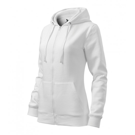 Moteriškas džemperis MALFINI Trendy Zipper 411 White, 300 g/m²