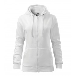 Moteriškas džemperis MALFINI Trendy Zipper 411 White, 300 g/m²