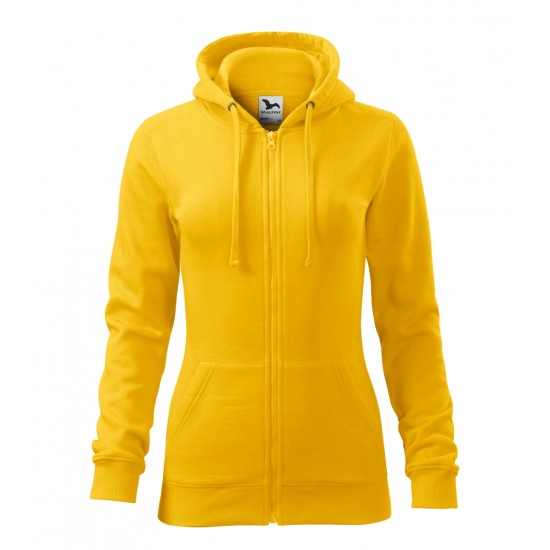 Moteriškas džemperis MALFINI Trendy Zipper 411 Yellow, 300 g/m²