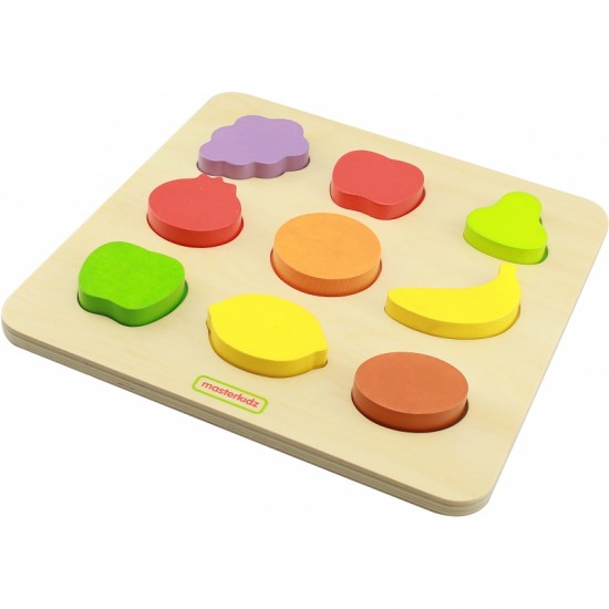 Medinė Spalvotų Vaisių Formos Rūšiavimo Priemonė Masterkidz