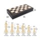 Medinis magnetinis šachmatų ir šaškių rinkinys 2 viename, 13″ – sulankstomas kelioninis stalo žaidimas